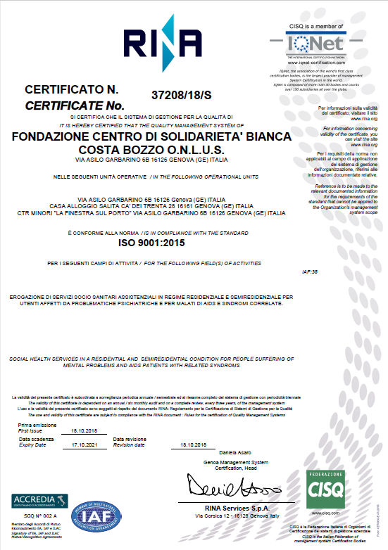 Certificato rina 37208