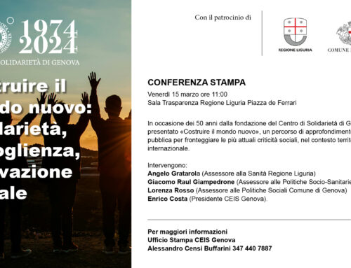 CONFERENZA STAMPA 50° CEIS GENOVA – 15 marzo h 11 Sala Trasparenza di Regione Liguria Piazza De Ferrari 1